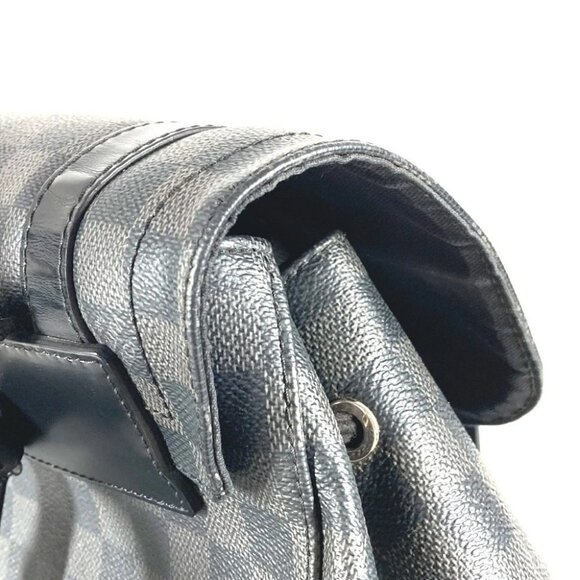 LOUIS VUITTON N41379 Damier Graphite Christopher MM Backpack Black - Picture 6 of 15